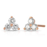 Trio Diamond Stud Earrings - Image 3