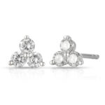 Trio Diamond Stud Earrings - Image 5