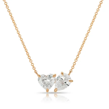 Heart & Pear Shape Necklace