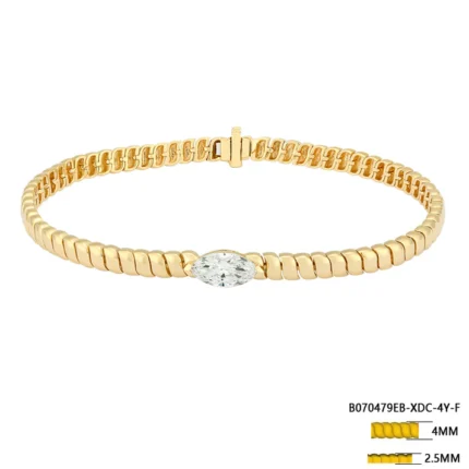 Marquise Diamond Link Bracelet