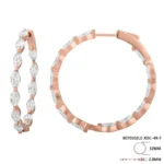 Marquise-Cut Diamond Hoop Earrings