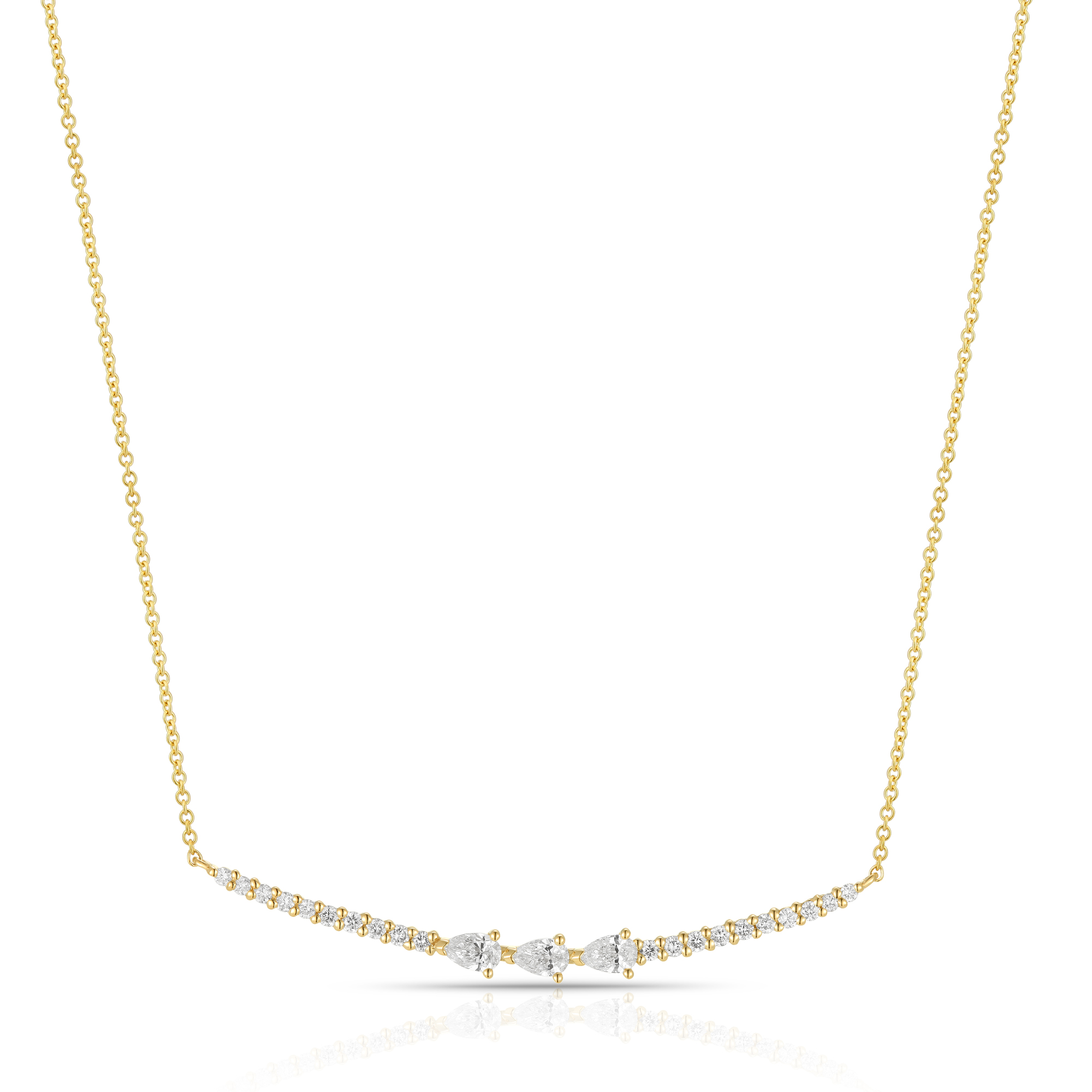 B070529ON-XDC-4Y-F2.jpg Pear Diamond Collar Necklace - Image 1