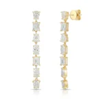 Drop Earring with mixed cut diamond - Image 2