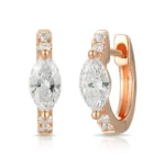 Diamond Hoop Earring with Marquise Diamond
