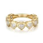 Bezel Set Heart Shape Diamond Ring