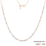 Half-Length Mixed-Cut Diamond Necklace - Image 3