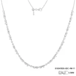 Half-Length Mixed-Cut Diamond Necklace - Image 2