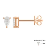 Pear Shape Diamond Stud Earrings - Image 2