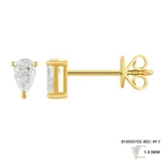 Pear Shape Diamond Stud Earrings - Image 3