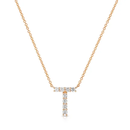Initial "T" Diamond Necklace