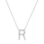 Initial "R" Diamond Necklace - Image 3