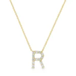 Initial "R" Diamond Necklace - Image 2