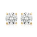 Classic Round Brilliant Stud Earrings - Image 3