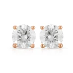 Classic Round Brilliant Stud Earrings