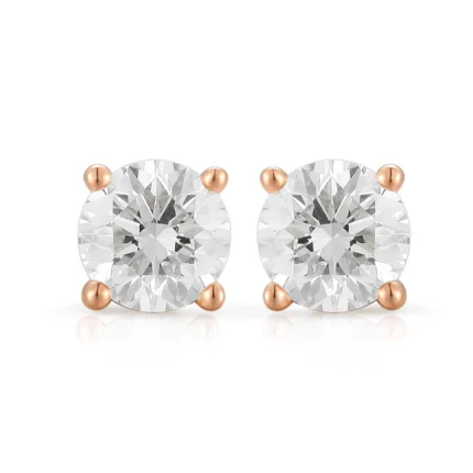 Classic Round Brilliant Stud Earrings