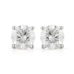 Classic Round Brilliant Stud Earrings - Image 2