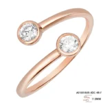 Swirl Ring with Round Diamond - Image 3