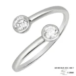Swirl Ring with Round Diamond - Image 2