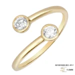 Swirl Ring with Round Diamond